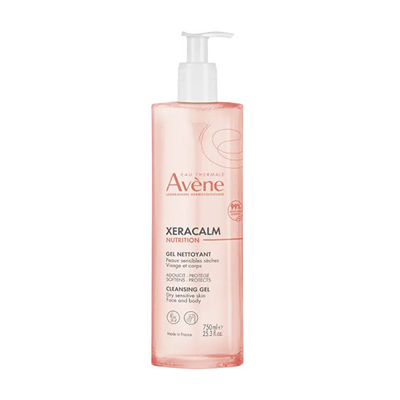 Avène Xeracalm Nutrition гел за чистење за лице и тело, 750 мл