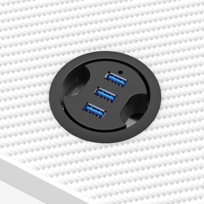 Tavolinë gaming Huzaro Hero 2.5, RGB, e bardhë