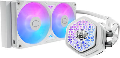 Ftohës uji CPU Cooler Master MasterLiquid 240 Atmos II, radiator 240mm, ARGB, i bardhë