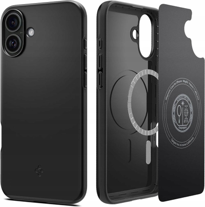 Kapak telefoni Spigen Thin Fit MagSafe për iPhone 17, i hollë, me MagSafe, i zi