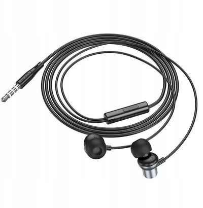 Kufje me tel Hoco M110, jack 3.5mm, me mikrofon, gri metal