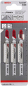 Set sharra pendël Bosch T102BF, 3 copë, për plastikë dhe akrilik