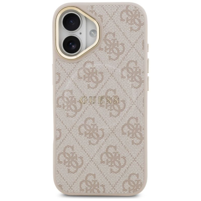 Kapak telefoni Guess Hardcase 4G Classic MagSafe, për iPhone 17, magnetik, rozë
