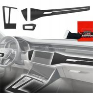 Film mbrojtës interieri GrizzGlass PianoSkin Matte për Audi S7 C8 2018-2025, set 4 në 1, i zi mat