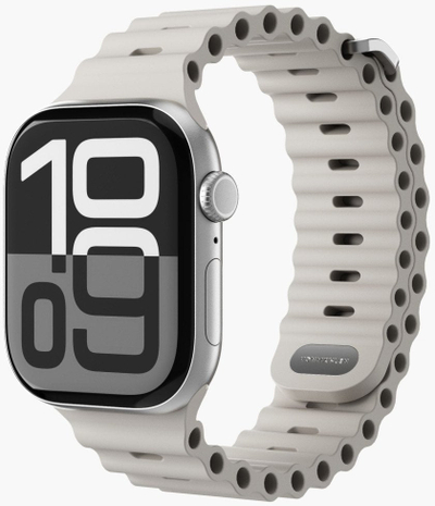 Rrip ore Vonmählen Wave Band 2, për Apple Watch 38 40 41mm, nga silikon i ricikluar, ngjyrë bezhë