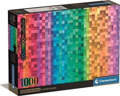 Puzzle Clementoni Colorboom Pixel, 1000 copa, 70 x 50 cm, me ngjyra nga të gjitha