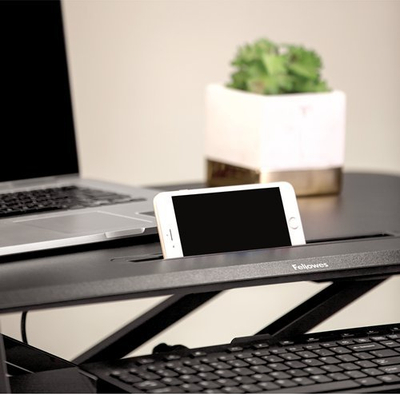 Workstation sit stand Fellowes Corsivo 8091001, 80 cm, i zi