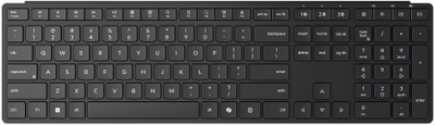 Tastierë Lenovo Wireless Keyboard Multi Mode Pro 6000 US, Bluetooth, 2.4 GHz, e zezë