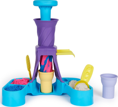 Set loje me rërë Kinetic Sand Soft Serve Station, kreativ, shumëngjyrësh