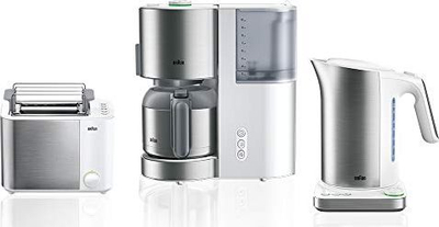 Toaster Braun HT 5010, 1000W, 2 feta, çelik inoks i bardhë