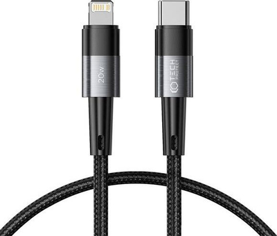 Kabllo karikimi Tech-Protect UltraBoost, USB-C me Lightning, 25cm, 20W, e zezë