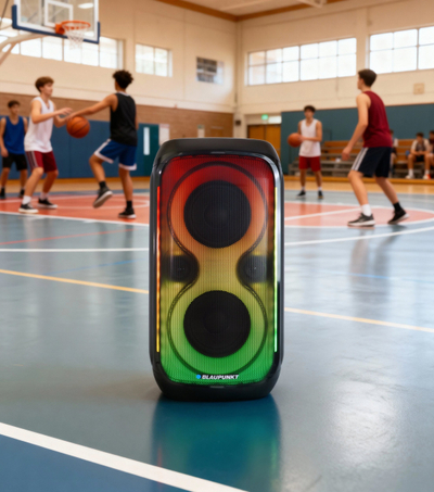 Kuti zanore portabile Blaupunkt PB60X, 120W RMS, Bluetooth, me drita LED RGB, e zezë