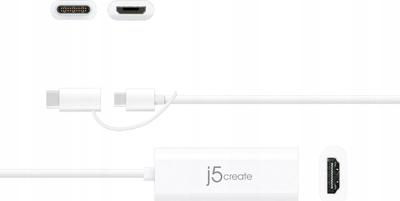 Adapter USB j5create JUA560, Android USB në HDMI, 60 Hz, i bardhë