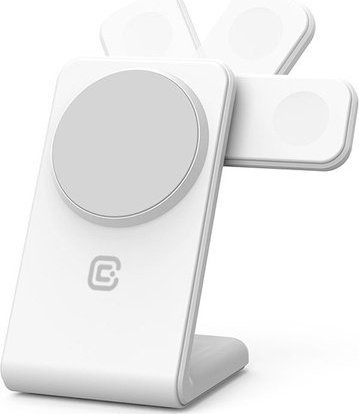 Karikues wireless Crong MagSpot 3 në 1 MagSafe, për iPhone Apple Watch AirPods, i zi