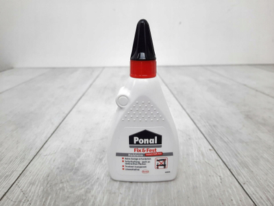 Ngjitës druri Ponal Fix &amp; Fest, 100g, shishe e lehtë për përdorim, i bardhë