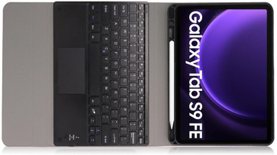 Këllëf me tastierë Bluetooth për tablet Samsung Galaxy Tab S9 FE, me touchpad, i zi