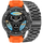 Smartwatch burrash Gravity GT41 4, ekran 1.85", thirrje me Bluetooth, portokalli me të zezë