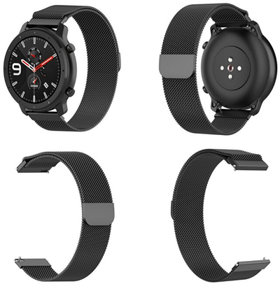 Rrip për orë të mençur 4wrist Samsung Galaxy Watch, i zi, 22 mm