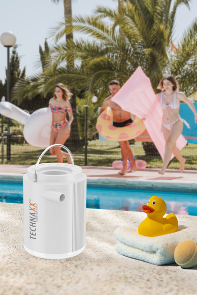 Pompa elektrike ajri Technaxx TX-261, 180 L/min, bateri 1360 mAh, e zezë
