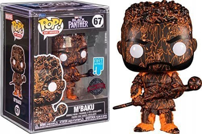 Figurinë Funko POP Marvel Black Panther M Baku Artist, me kasë mbrojtëse, shumëngjyrëshe