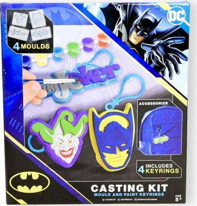Set kreativ derdhjeje Batman Casting Kit, kallëpe gipsi, bojëra, shumëngjyrësh