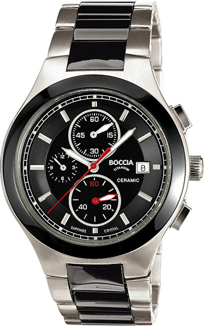 Orë dore Boccia Titanium 3764-01, hirtë/zezë, man