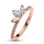 Unazë për femra Pandora Sparkling Herbarium Cluster Ring, ari rozë
