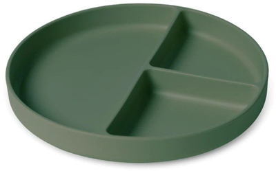 Pjatë e ndarë për fëmijë Nuuroo Mingo, silikon, me vakum, jeshile Dusty Green