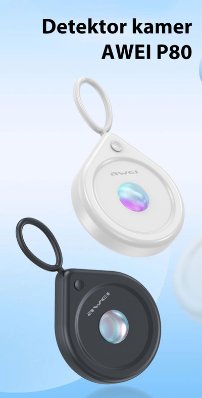 Detektor kamerash Awei P80, infra të kuqe, USB Type C, i zi
