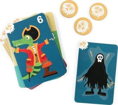 Set lojërash shoqërore Scratch Games 4in1 Pirate, 4 lojëra në 1, temë piratësh