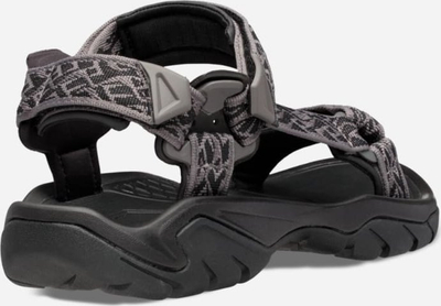 Sandale për burra Teva Terra Fi 5 Universal, Spider Rubber, shirit ngjitës, gri e zezë