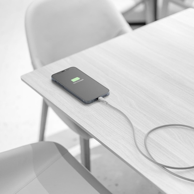 Kabllo USB C në Lightning Cellularline Soft Cable, 1.2m, MFi, gri