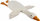 Gjelbër pelushi Kruzzel Goose 24720, maskot 130cm, i bardhë