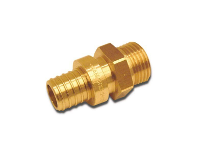 Zlaczka PUSH 18x2 G1/2" z kolnierzem gwint zewnetrzny mosiezna - 9006.89K