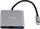 Adapter USB C në HDMI YENKEE YTC 031, me portë USB A, gri