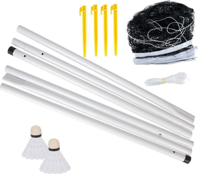 Set badminton Techman për 4 veta, 2 toptha, çelik