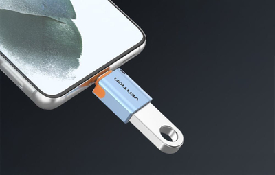Адаптер OTG Vention USB 3.1 Тип C, USB A женско, алуминиумска легура, сив