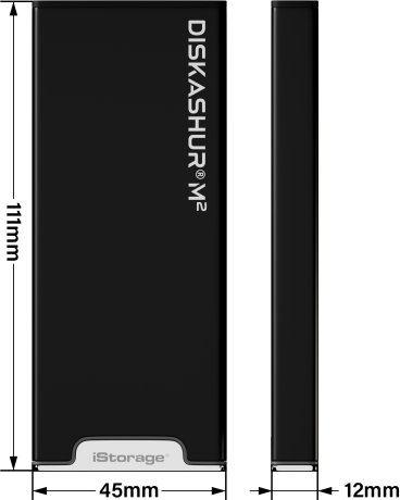 SSD i jashtëm iStorage DiskAshur M2 me PIN, 2TB, USB A / USB C, i zi