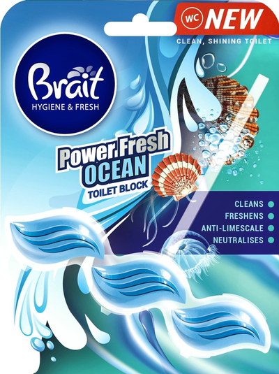 Freskues WC Brait Power Fresh Ocean, bllok tualeti me aromë oqeani