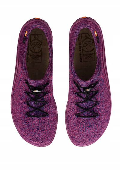Këpucë Brubeck Barefoot Merino Wool, femra, nr 41, plum fuchsia