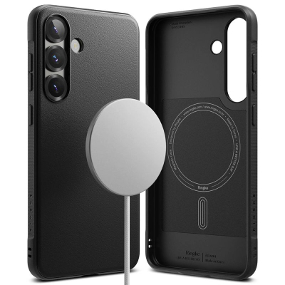 Maskë telefoni Ringke Onyx Magnetic për Samsung S25 Plus, MagSafe, TPU, e zezë
