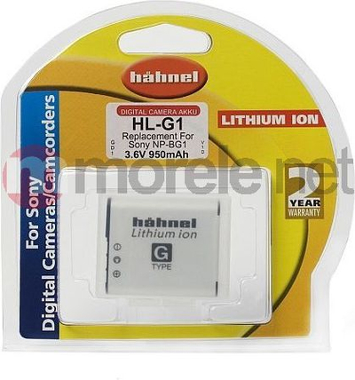 Bateri për kamera Hahnel HL-G1, zëvendësuese për Sony NP-BG1, 950mAh