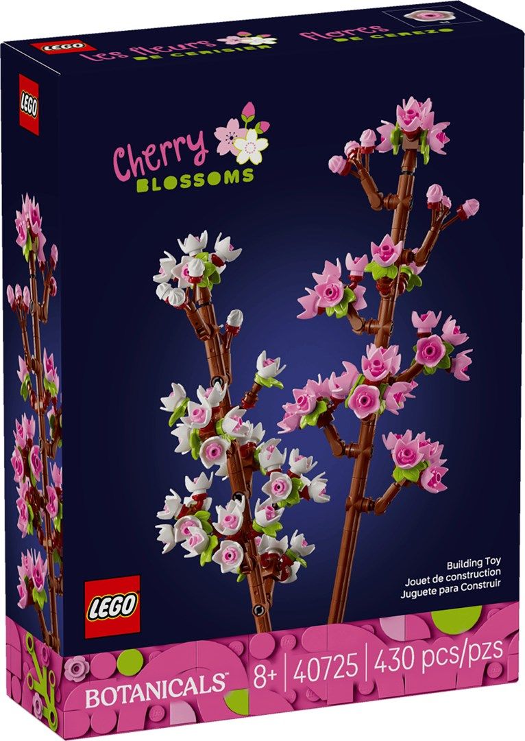 Set ndërtimi Lego Botanical 40725 Cherry Blossom, lodër konstruktore, shumëngjyrëshe