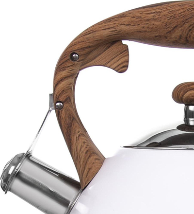 Çajnik WOODEN Stainless Steel, 3.5L, çelik inox, argjendtë