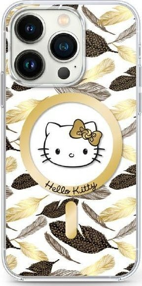 Futrollë Hello Kitty IML Golden Leaves me MagSafe, për iPhone 16 Pro Max 6.9", e bardhë
