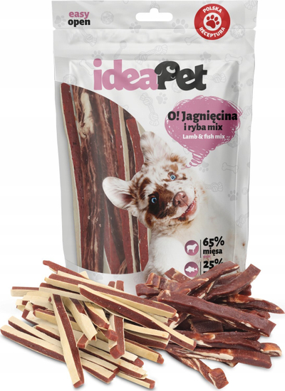 Shujtë për qen IdeaPet !O Lamb and Fish Mix, mish qengji dhe peshku, 70g