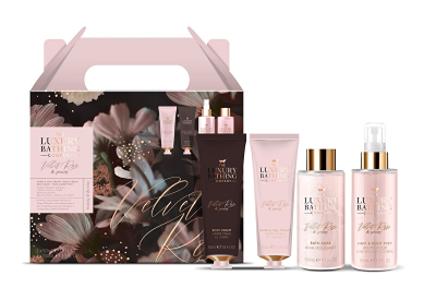 Set Grace Cole Rose & Peony Body Sprej trupi 100 ml + Shkumë vaske 100 ml + Krem duarsh 50 ml + Krem trupi 50 ml