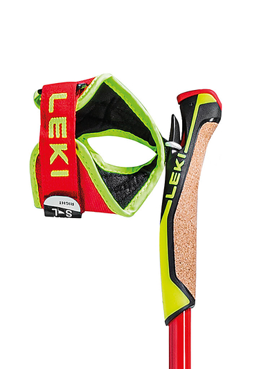 Shkop ski nordike Leki PRC 750, karbon, 140 cm, të kuq