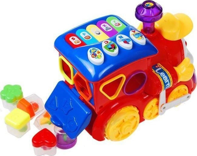 Lodër tren edukativ Hola Toys 886, forma tinguj drita, shumëngjyrësh