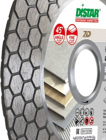 Disk diamant prerës Edge Dry 125mm, prerje dhe bluarje, për pllaka dhe gur, për 45°